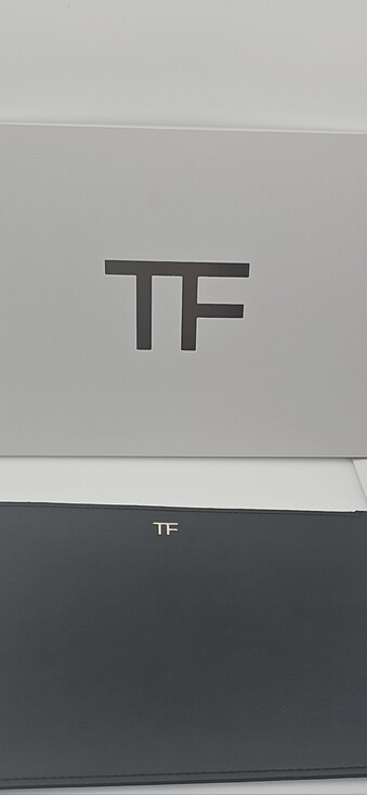 Tom Ford Other - Tom Ford Black Leather Zip Pouch with Gold TF Logo